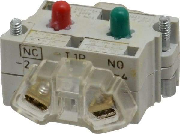 Eaton Cutler-Hammer - NO/NC, 0.5 Amp, Electrical Switch Contact Block - 120 VAC/VDC, Pressure Terminal, 30-1/2mm Hole, For Use with E34 Operators, Standard 10250T - Makers Industrial Supply