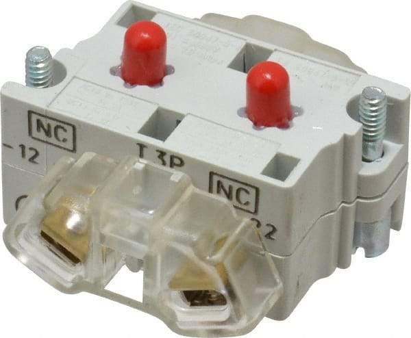 Eaton Cutler-Hammer - 2NC, 0.5 Amp, Electrical Switch Contact Block - 120 VAC/VDC, Pressure Terminal, 30-1/2mm Hole, For Use with E34 Operators, Standard 10250T - Makers Industrial Supply