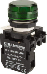 Eaton Cutler-Hammer - 120 VAC/VDC Green Lens Incandescent Indicating Light - Round Lens - Makers Industrial Supply