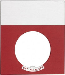 Eaton Cutler-Hammer - Legend Plate - Blank - Red Background, 22-1/2mm Hole Diameter - Makers Industrial Supply