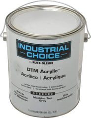 Rust-Oleum - 1 Gal Machine Tool Gray Semi Gloss Finish Acrylic Enamel Paint - Interior/Exterior, Direct to Metal, <250 gL VOC Compliance - Makers Industrial Supply