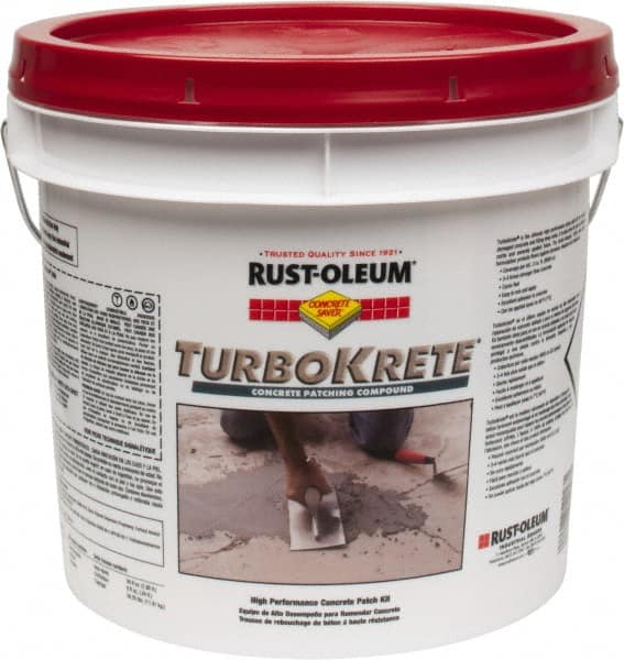 Rust-Oleum - 3.5 Gal Epoxy Patch Kit - Gray, 6.5 Sq Ft Coverage, 100% Solids Epoxy/Aggregate Patching Compound - Makers Industrial Supply