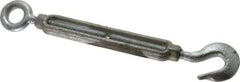 Made in USA - 700 Lb Load Limit, 5/16" Thread Diam, 4-1/2" Take Up, Steel Hook & Eye Turnbuckle - 9-9/16" Closed Length - Makers Industrial Supply