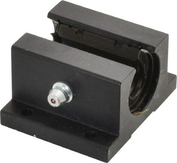 L.M76 - 0.5005" Inside Diam, Open Single Pillow Block Linear Bearing - 2" Overall Width - Makers Industrial Supply