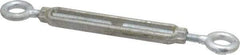 Made in USA - 800 Lb Load Limit, 5/16" Thread Diam, 4-1/2" Take Up, Steel Eye & Eye Turnbuckle - 9-9/16" Closed Length - Makers Industrial Supply