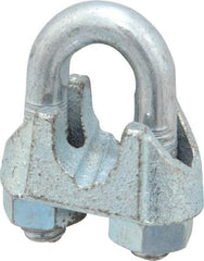 Value Collection - 5/16" Wire Rope U-Bolt Clip - Malleable Iron, Galvanized - Makers Industrial Supply