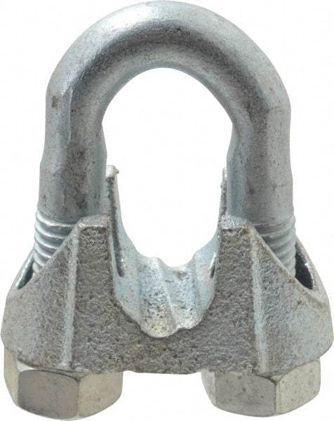 Value Collection - 5/8" Wire Rope U-Bolt Clip - Malleable Iron, Galvanized - Makers Industrial Supply