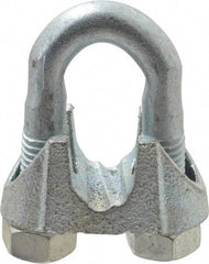 Value Collection - 5/8" Wire Rope U-Bolt Clip - Malleable Iron, Galvanized - Makers Industrial Supply