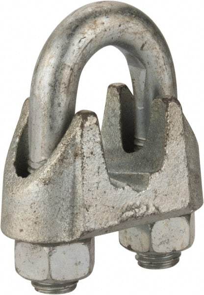 Value Collection - 7/8" Wire Rope U-Bolt Clip - Malleable Iron, Galvanized - Makers Industrial Supply