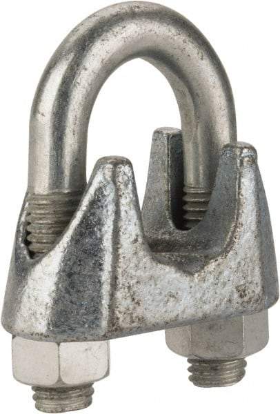 Value Collection - 1" Wire Rope U-Bolt Clip - Malleable Iron, Galvanized - Makers Industrial Supply