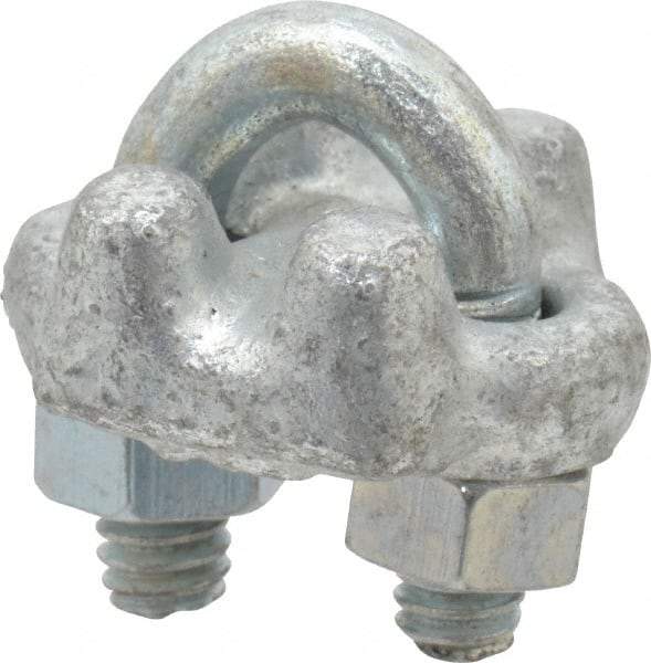 Value Collection - 1/8" Wire Rope U-Bolt Clip - Forged Steel, Galvanized - Makers Industrial Supply