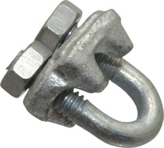 Value Collection - 3/16" Wire Rope U-Bolt Clip - Forged Steel, Galvanized - Makers Industrial Supply