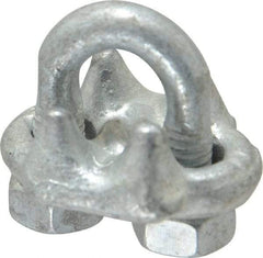 Value Collection - 1/4" Wire Rope U-Bolt Clip - Forged Steel, Galvanized - Makers Industrial Supply