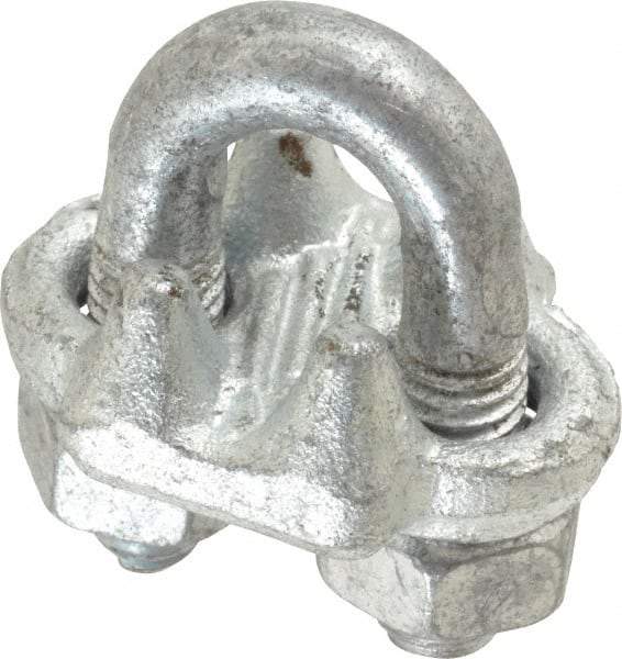 Value Collection - 5/16" Wire Rope U-Bolt Clip - Forged Steel, Galvanized - Makers Industrial Supply