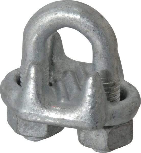 Value Collection - 1/2" Wire Rope U-Bolt Clip - Forged Steel, Galvanized - Makers Industrial Supply