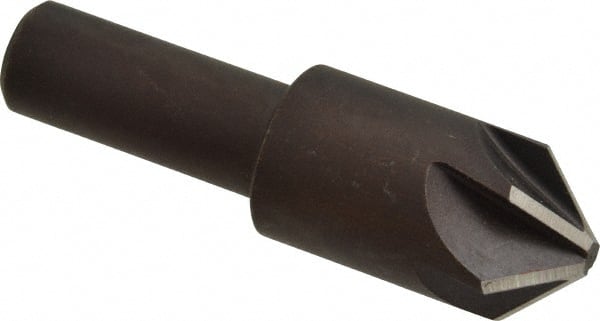 Keo - 3/4" Head Diam, 1/2" Shank Diam, 6 Flute 90° High Speed Steel Countersink - Makers Industrial Supply