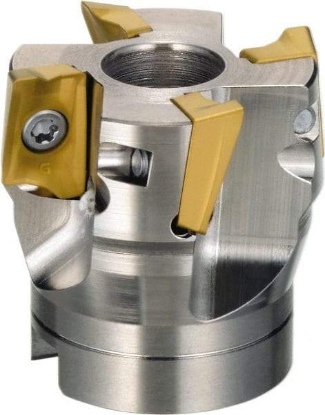 Sumitomo - 8 Inserts, 6" Cut Diam, 1-1/2" Arbor Diam, Indexable Square-Shoulder Face Mill - 0/90° Lead Angle, 2-1/2" High, AXMT17 & AXET17 Insert Compatibility, Through Coolant, Series WaveMill - Makers Industrial Supply