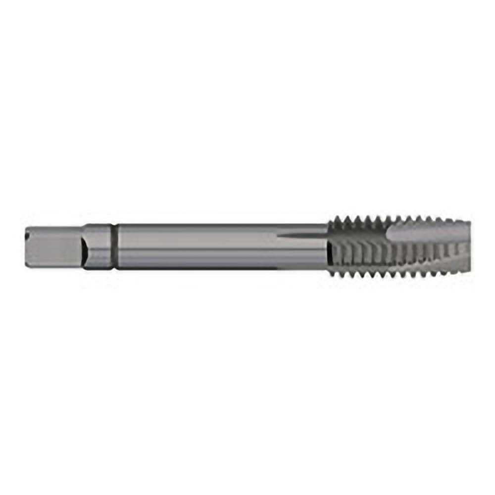 Spiral Point Tap: M5 x 0.8, Metric Coarse, 3 Flutes, Plug, 6H, Powdered Metal, Steam Oxide Finish 37/64″ Thread Length, 2-3/8″ OAL, Right Hand, D3, Series 712