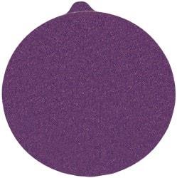 3M - 5" Diam, 100 Grit FEPA, Ceramic Adhesive PSA Disc - Fine Grade, Purple, C Weighted Backing, Flexible, 12,000 Max RPM, Use with Random Orbital Sanders - Makers Industrial Supply