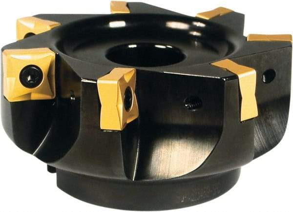 Sumitomo - 5 Inserts, 3" Cutter Diam, 0.575" Max Depth of Cut, Indexable High-Feed Face Mill - 0.385" Arbor Hole Diam, 1-3/4" High, SN.X Inserts, Series SumiMill Spider Mill - Makers Industrial Supply