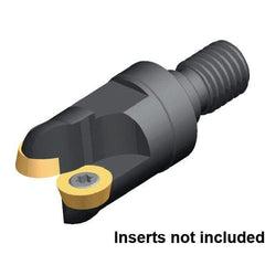 Kennametal - 25mm Cutting Diam, 63/64" Max Depth of Cut, Modular Connection Indexable Copy End Mill - 2 Inserts, RD.X 1003.. Insert - Makers Industrial Supply