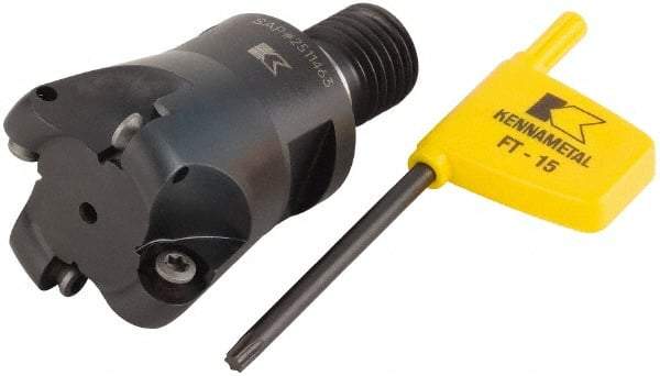 Kennametal - 30mm Cutting Diam, 1.1811" Max Depth of Cut, Modular Connection Indexable Copy End Mill - 4 Inserts, RD.X 1003.. Insert - Makers Industrial Supply