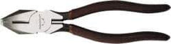 Paramount - 6-3/16" OAL, 1-3/32" Jaw Length x 29/32" Jaw Width, Linesman's Pliers - Serrated Pipe Jaw, New England Style Head, Plastic Dipped Handles - Makers Industrial Supply