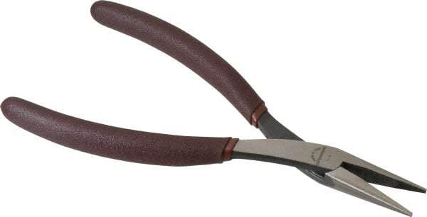 Paramount - 7-25/32" OAL, 1-9/16" Jaw Length x 17/32" Jaw Width, Long Nose Pliers - Serrated Jaw, Slim Line Head, Plastic Dipped Handles - Makers Industrial Supply