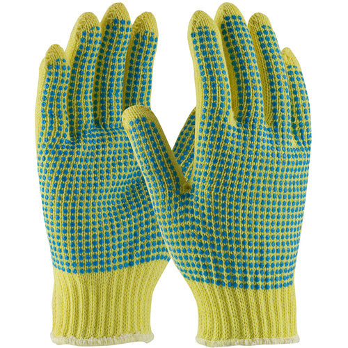 ‎08-K312/L Gloves w/Kevlar Brand - 100% Kevlar - 7 Gg - M. Wgt - ANSI2 Dots 2 Sides/Extended Cuff - Exact Industrial Supply