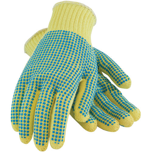 ‎08-K300PDD/XS Gloves w/Kevlar Brand - 100% Kevlar - 7 Gauge - M. Wgt - ANSI2 - Dots 2 Sides - Exact Industrial Supply