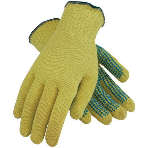 ‎08-K200PD/L Gloves w/Kevlar Brand - 100% Kevlar - 13 Gauge - Lt. Wgt - ANSI2 - Dots One Side - Exact Industrial Supply