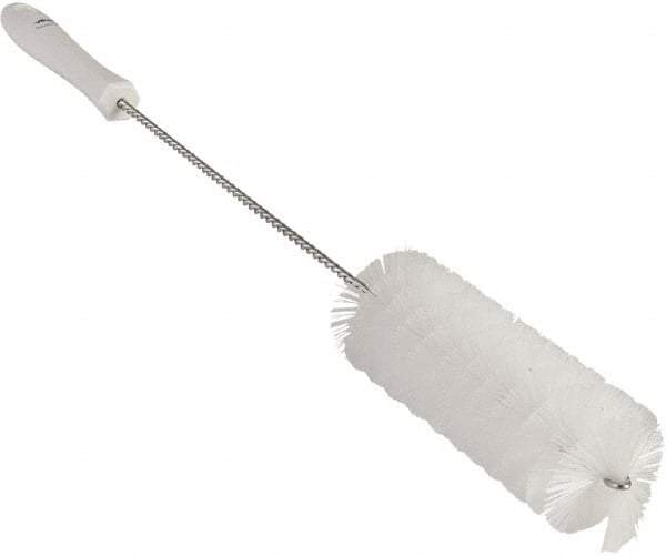 Vikan - 2" Diam Polyester Valve Brush - 19-5/8" OAL, 5-15/16" Head Length, Polypropylene & Stainless Steel Handle - Makers Industrial Supply