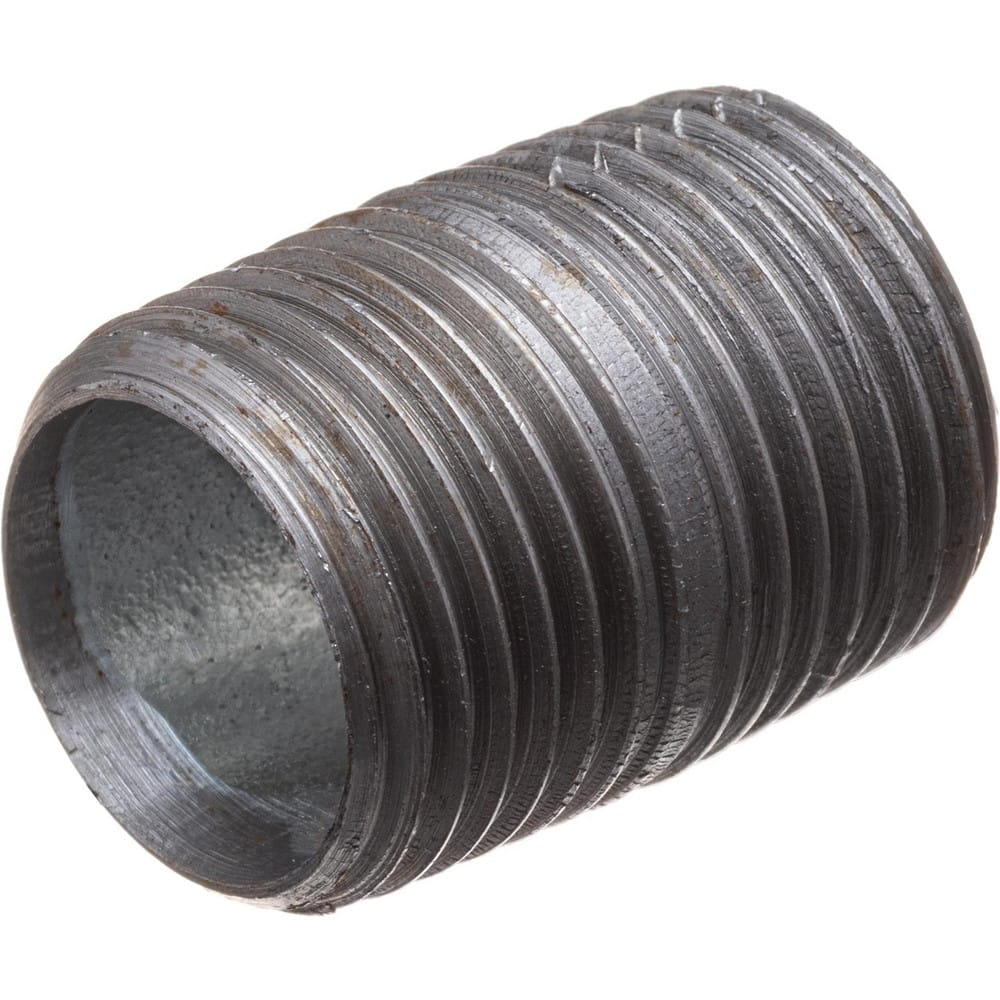 Galvanized Pipe Nipples & Pipe; Pipe Size: 1.5000 in; Thread Style: Fully Threaded; Schedule: 40; Material: Steel; Length (Inch): 1.77; Construction: Welded; Maximum Working Pressure: 300.000; Lead Free: Yes; Standards: ASTM ™A733; NSF 372; ASTM A53; Mini