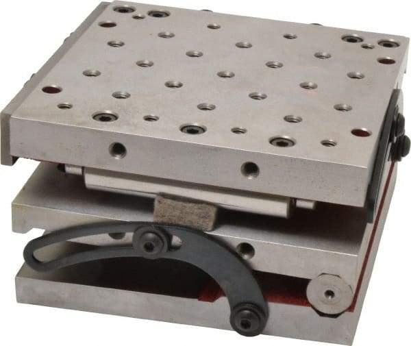 Suburban Tool - 6" Long x 6" Wide x 3-1/8" High, Compound Precision Steel Sine Plate - Square to within 0.0002", 0.0002 (C1), 0.0002 (C2)" Tolerance, 1/4-20 Hole - Makers Industrial Supply