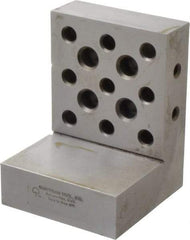 Suburban Tool - 3" Wide x 4" Deep x 3" High Steel Precision-Ground Angle Plate - Standard Plate, Machined Holes on Surface, Open End, 1" Thick, Single Plate - Makers Industrial Supply