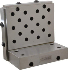 Suburban Tool - 6" Wide x 6" Deep x 4" High Steel Precision-Ground Angle Plate - Standard Plate, Machined Holes on Surface, Open End, 1-1/4" Thick, Single Plate - Makers Industrial Supply