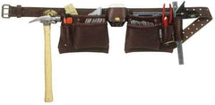 CLC - 29 to 46" Waist Tool Belt - 12 Pocket, 2" Wide, Brown, Leather - Makers Industrial Supply