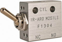 ARO/Ingersoll-Rand - 1/8" NPT Manual Mechanical Valve - 3-Way, 2 Position, Toggle/Manual & 0.2 CV Rate - Makers Industrial Supply