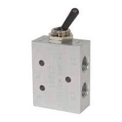 ARO/Ingersoll-Rand - 1/8" NPT Manual Mechanical Valve - 4-Way, 2 Position, Toggle/Manual & 0.2 CV Rate - Makers Industrial Supply