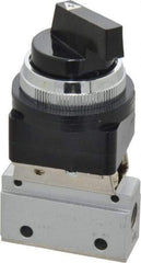 ARO/Ingersoll-Rand - 1/8" NPT Manual Mechanical Valve - 3-Way, 2 Position, Long Selector/Manual & 0.2 CV Rate - Makers Industrial Supply