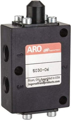 ARO/Ingersoll-Rand - 1/8" NPT Manual Mechanical Valve - 3-Way, 2 Position, Cam Stem/Spring & 0.4 CV Rate - Makers Industrial Supply