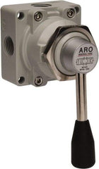 ARO/Ingersoll-Rand - 1/2" NPT Manual Mechanical Valve - 4-Way, 3 Position, Lever/Manual & 2.4 CV Rate - Makers Industrial Supply