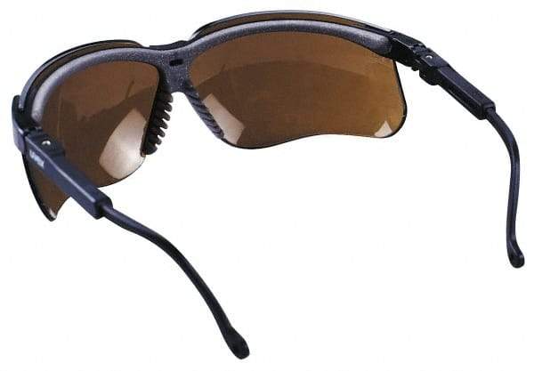 Uvex - Espresso Lenses, Framed Safety Glasses - Scratch Resistant, Earth Polycarbonate Frame, Adjustable Temples, Size Universal, Wrap Around - Makers Industrial Supply