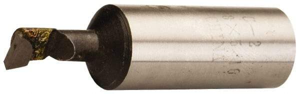 Made in USA - 9/16" Min Bore Diam, 2-1/4" Max Bore Depth, 5/8 Shank Diam, Boring Bar - Right Hand Cut, Carbide-Tipped, Bright Finish - Exact Industrial Supply