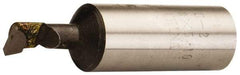 Made in USA - 7/16" Min Bore Diam, 1-11/16" Max Bore Depth, 3/4 Shank Diam, Boring Bar - Right Hand Cut, Carbide-Tipped, Bright Finish - Exact Industrial Supply