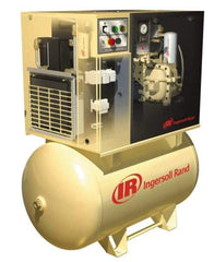 Ingersoll-Rand - 10 hp, 80 Gal Stationary Electric Horizontal Screw Air Compressor - Three Phase, 125 Max psi, 35 CFM, 200 Volt - Makers Industrial Supply