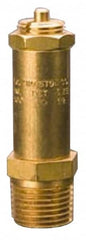 Kingston - 1/4" Inlet, Safety Relief Valve - 100 Max psi, Brass - Makers Industrial Supply