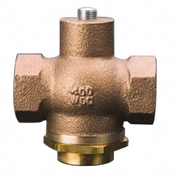 Kingston - 1-1/2" Brass Check Valve - Inline, FNPT x FNPT, 400 WOG - Makers Industrial Supply