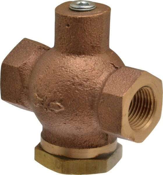 Kingston - 3/8" Brass Check Valve - Inline, FNPT x FNPT, 400 WOG - Makers Industrial Supply