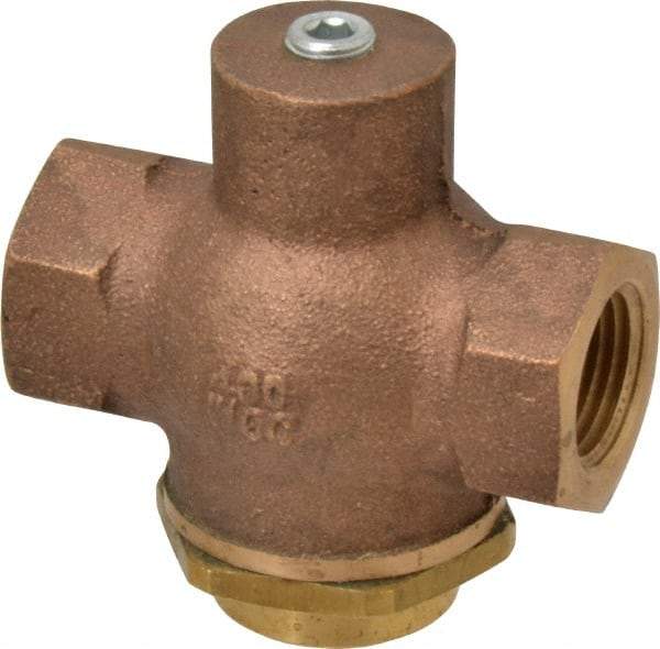 Kingston - 1/2" Brass Check Valve - Inline, FNPT x FNPT, 400 WOG - Makers Industrial Supply